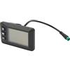 Hidyliu Misuratore Display LCD per Bici Elettrica Design Impermeabile per Bici Elettriche da 36 V, Alloggiamento in Plastica con Visualizzazione Semplice, Dimensioni Compatte