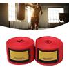 Naroote Set di Bende da Boxe 2 Pezzi Fasce Elastiche per Le Mani Lunghezza Regolabile per Kickboxing e Allenamento MMA Materiale in Cotone (Rosso)