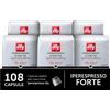 ILLY 108 Caffè in Capsule Iperespresso FORTE, 100% Arabica , 6 Confezioni da 18