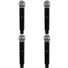 Set of 4 Giocattolo Microfono Finto Per Palco Oggetti Di Scena Supporto