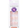 imPRESS KISS imPRESS Bare Press-On Nails 'Heroic' - 30 Unghie Finte Corte No Glue, French Nude, con Adesivo Pre-applicato e Tenuta Fino a 10 Giorni. Forma quadrata.