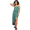 Urban Classics Ladies Viscose Bandeau Dress Donna Abito Lungo Nero 95% Viscosa, 5% elasthane