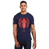 Marvel Uomo Spiderman Logo T-Shirt Not Applicable, Navy, Small