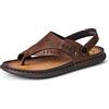 Classic Pink Uomo Sandali Pantofole da Spiaggia Estate Pelle Flip-Flop Infradito