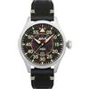 AVI-8 Mens 46mm Hawker Hurricane Clowes Automatic Kenley Pilot Watch with Genuine Leather Strap AV-4097-03
