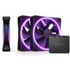 Nzxt Ventole 120x120 Nzxt F120 RGB Duo 120mm PWM 3pz Nero [RF-D12TF-B1]