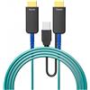 Techly Cavo HDMI Techly in Fibra Ottica Pura 48Gbps 100m Nero-Blu