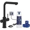 Grohe Rubinetto Cucina Grohe Blue Pure Minta Nero Opaco Bocca a L con Doccetta Estraibile | 1000142 Nero Opaco