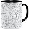 Jungle Mug Divertente tazza Boobs e pene | Divertente regalo per uomini | Tazza divertente per ufficio | Tazza pervertita con scritta | Tazza per pene | Tazza da caffè con tette (pene nero)
