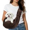QUARKZMAN Zaino Porta Animali Maglia Traspirante Borsa A Traversa Marrone | 1 Pezzo, Per Cani Di Piccola Taglia E Fino A 16.5 Lbs, Con Fibbia