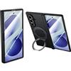 ANFAIRLACE Cover Compatibile con Samsung Galaxy Z Fold 8 Ultra, Trasparente Nero | Custodia Metallo Magnetica Anello 360 Supporto PC Silicone Case