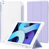 4UBonLife Custodia per iPad 9,7 Pollici 6a / 5a Generazione 2018/2017 con Portapenne, per iPad Air 1 2013/Air 2 2014 Sottile Leggero in Morbido TPU Traslucida Posteriore Opaca Cover, Viola Chiaro