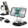Mukiya Stazione di ricarica induttiva, caricabatterie Mag Safe, 3 in 1, compatibile con iPhone 17, 16, 15, 14, 13, 12 Pro Max/Air/Plus/Pro, caricatore wireless da 15 W, pieghevole per Apple Watch10/9