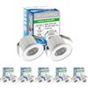 Sigmaled lighting, MINI FARETTO LED 3W, Dimmerabile, 300lumen, Luce Naturale 4000K, Spot Tondo incasso in alluminio, 220V / 240V AC Driver NON NECESSARIO, 10 Spots