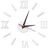 OTOTEC Adesivo da Parete Con Numeri Romani - Orologio Moderno 3D a Specchio Senza Cornice Grande in Acrilico - Decorazione da Parete, Argento