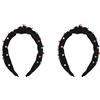 Set of 2 Fascia Annodata Per Donna Accessorio Capelli Alla Moda Larga