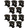 cyclingcolors 10x Dado per giunto eccentrico connettore ricambio per collegamento mobili cassetti armadi scaffali, nero senza bordo 15x29mm
