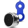 M. ROSENFELD HOME Aeratore Rubinetto M24 per Cucina e Bagno con Chiave - Filtrare e Risparmiare Acqua con High-Tech Rompigetto Rubinetto - Flusso d'acqua 5 Liters/m - Anticalcare Filtri per Rubinetti