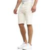 Indicode Uomini Caden Jeans Shorts | Pantaloncini Jeans Used Look con 5 Tasche Holes - off White 3XL