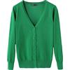Classic Pink Donna Corta Cardigan Maniche Lunghe Scialle Slim Shawl Small Jacket Verde XL