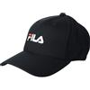 FILA Brasov 6 Panel cap with Linear Logo-Strap Back Cappellino da Baseball, Nero, Taglia Unica Unisex-Adulto