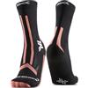 X-Socks Trailrun Discover Crew Calze Trail Donna, Nero/Rosa 37-38 | Termoregolazione avanzata, protezione tendine e tallone, mesh traspirante per corse lunghe su sentiero