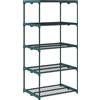 Altro Portapiante a 5 Livelli Aperti in Acciaio e Plastica, 67x49x138 cm, Verde Scuro
