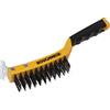 Roughneck ROU52042 Carbon Steel Wire Brush with Soft Grip & Scraper (300mm)