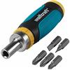 wolfcraft Mini-avvitatore manuale con funzione a cricchetto I 1237000 I Per avvitare e svitare rapidamente senza cambiare posizione delle mani