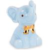 Cupido&Co. Elefantino Azzurro Decorativo - Bomboniera Nascita e Battesimo in Resina H 5 cm