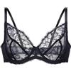 Dorina Perfect Lace Reggiseno a Coppa Intera con Ferretto - Leggermente Imbottito per Forma Naturale - Tessuto Liscio e Supporto Regolabile, Nero