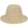 Voilipex Cappello da Sole in Paglia Floppy Pieghevole Pieghevole a Tesa Larga Estiva Cappello da Spiaggia Uncinetto Cappello da Donna, Colore: Beige., Taglia Unica