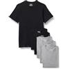 Amazon Essentials Magliette Intime a Girocollo Vestibilità Aderente Uomo, Confezione da 6