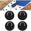 CXHSEAN Set di patch con anello a D in acciaio inox per barca gonfiabile, kayak SUP Stand Up Paddle Board PVC D Ring Pad Rafting Boot Riparazione accessori Marine Tie Down Ring per esterni, canoa