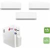 CLIMATIZZATORE TRIAL SPLIT 12+12+12 CONDENSATO AD ACQUA ESTERNA QUADRI 28 HT ARTIX DC INVERTER A++A++ MICROFORATO GAS R-32 POMPA DI CALORE WI FI INTEGRATO