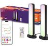 LEDVANCE SMART+ WIFI Lampada da terra a LED, piccola, nera, 2x 2,5W, 2x 480lm,luce bianca e colorata regolabile,dimmerabile,funzione fai da te e ritmo musicale,controllabile tramite app,2700-6500K