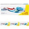 Aquafresh Tripla Protezione, Dentifricio 3 in 1 per tutta la Famiglia, Denti Forti, Gengive Sane, Alito Fresco, Gusto Menta Fresca, pacco da 8 x 75ml