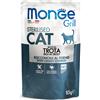 Monge Grill Gatto Bocconcini in Jelly - Ricco in Trota - Sterilised 85 gr.
