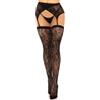 Leg Avenue Calze Sexy Lace Thigh and Garterbelt Nero