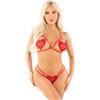 Leg Avenue Completino Sexy Heart And Pearl Rosso