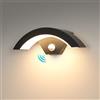 DELIPOP Applique da Esterno con Sensore di Movimento 24W IP65 Nero 3000K