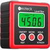 Neoteck Angle Finder Digitale/LCD Goniometro Inclinometro Impermeabile Digitale/Bevel Box Livello Misuratore Angolo Magnetico Auto Spegnimento - Colore Rosso