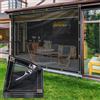 OKYUK Telone trasparente nero per esterni, 400 g/m², telo trasparente in PVC con 15 fascette e corda di fissaggio da 10 m, per gazebo (2 x 4 m, nero)