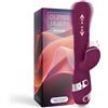 Oliver James Vibratore Rabbit 3-in-1 - Dildo a Spinta Discreto con 10 Vibrazioni, 10 Tap Tapping e 3 Modalità di Spinta | Stimolatore G-Spot e Clitorideo Impermeabile per Donne e Coppie