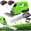 HumiLuft Tagliasiepi a batteria da 24 V, 2 in 1, senza fili e tagliasiepi con indicatore della batteria, tagliasiepi elettrici con 2 batterie ricaricabili da 1500 mAh, lame da 100 mm + 300 mm e
