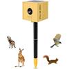 ZESTEFY Dissuasore per uccelli e gatti a ultrasuoni solare, sensore di movimento a infrarossi e luce LED, batteria ricaricabile da 1200 mAh, resistente alle intemperie, per giardino, cortile e