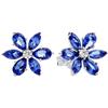 PANDORA Timeless Orecchini a bottone Herbarium, Borchie Blu