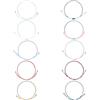 UNICRAFTALE 10 braccialetti intrecciati regolabili in 10 colori, in corda bicolore, in filo di poliestere, per braccialetti dell'amicizia, regalo per donne e uomini
