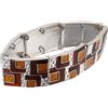 CALLARON Bracciale Chunky Elastico da Donna Polsiera Geometrica Larga in Bohemien Bracciale Rigido Elastico per Speciali e Quotidiano