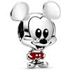 PANDORA Disney Ciondolo con Topolino in argento 9 con smalto rosso e nero